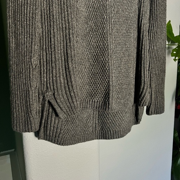 Madewell Gray Knit Ribbed Sweater - Picture 2 of 7
